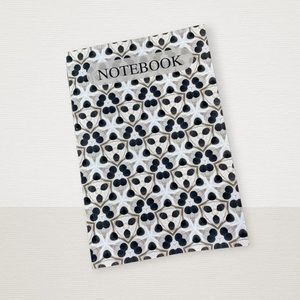 Polka dots batik design lined notebook